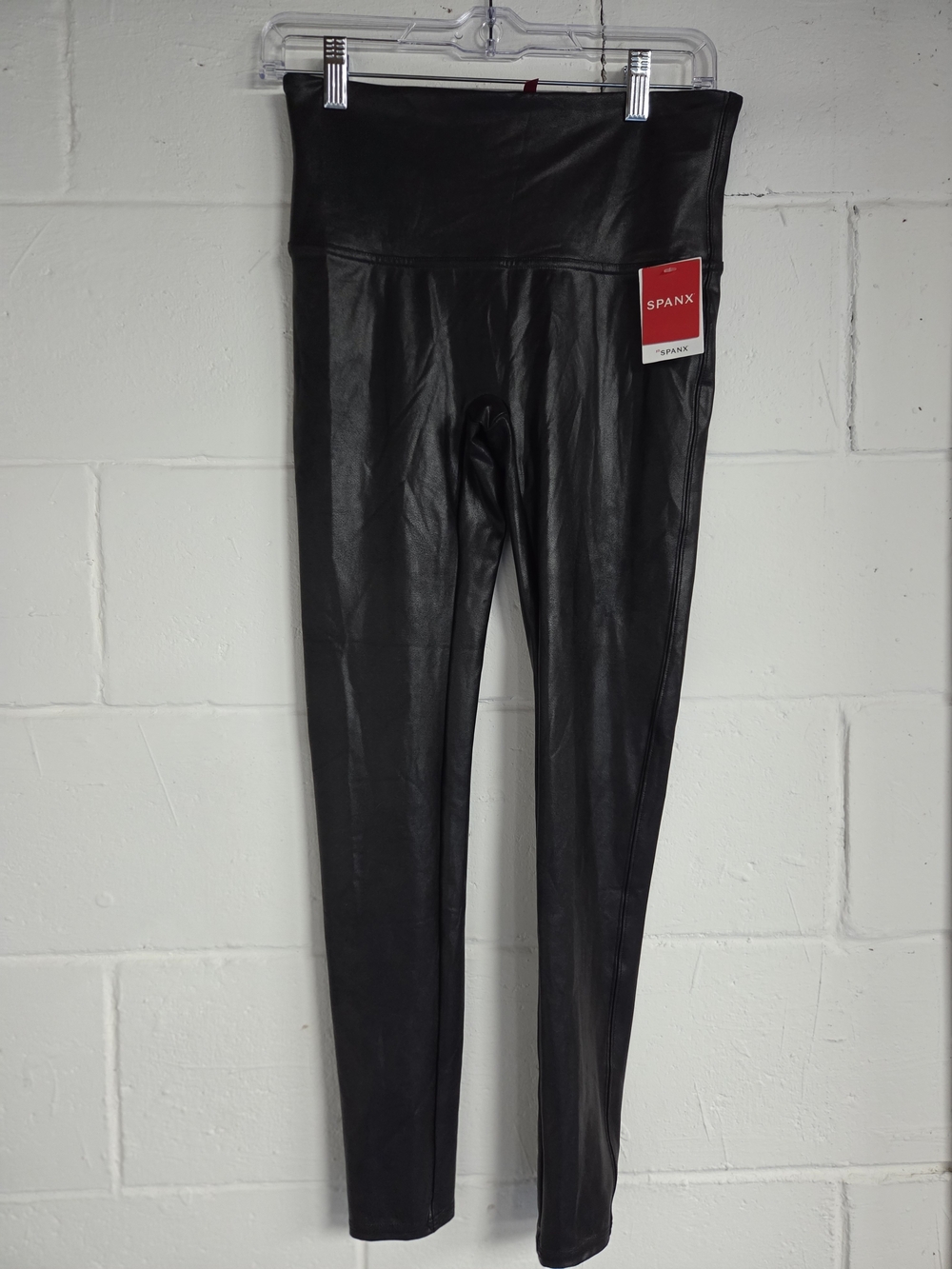 SPANX Faux Leather High-Waist Leggings - Black